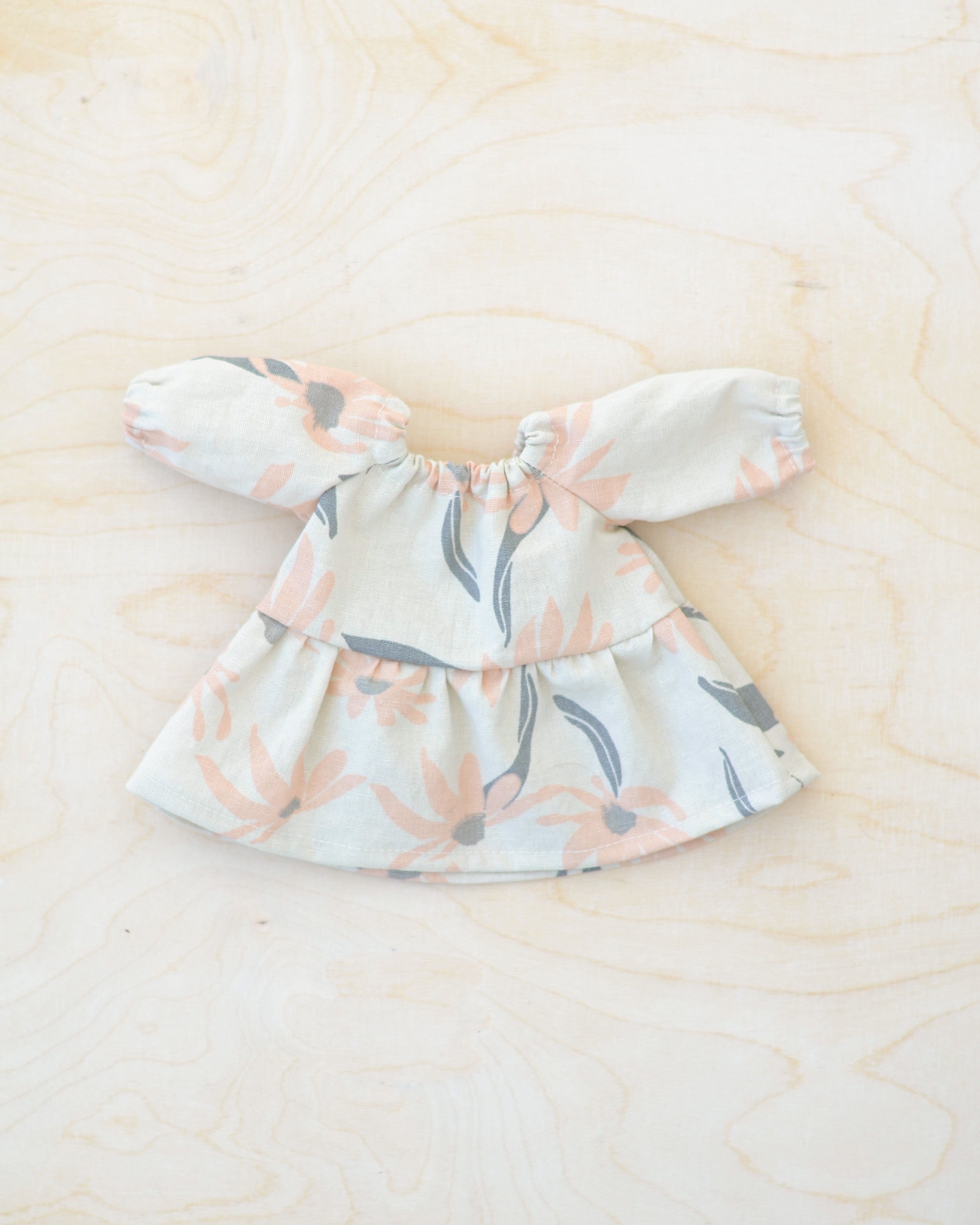 Peach Floral Dress Doll Clothing Mes petites lunes