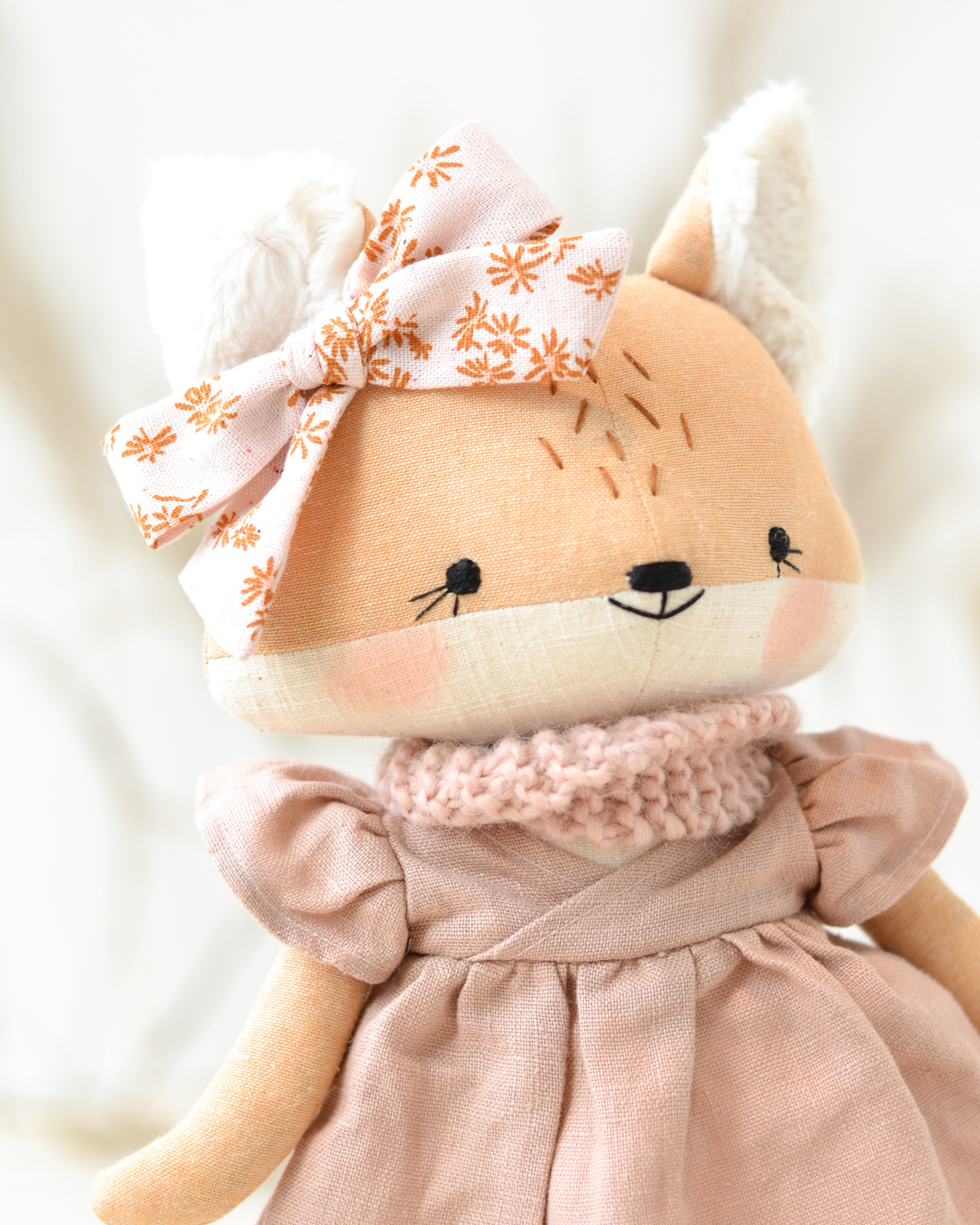 Fox Doll Pink Linen Dress RESERVED