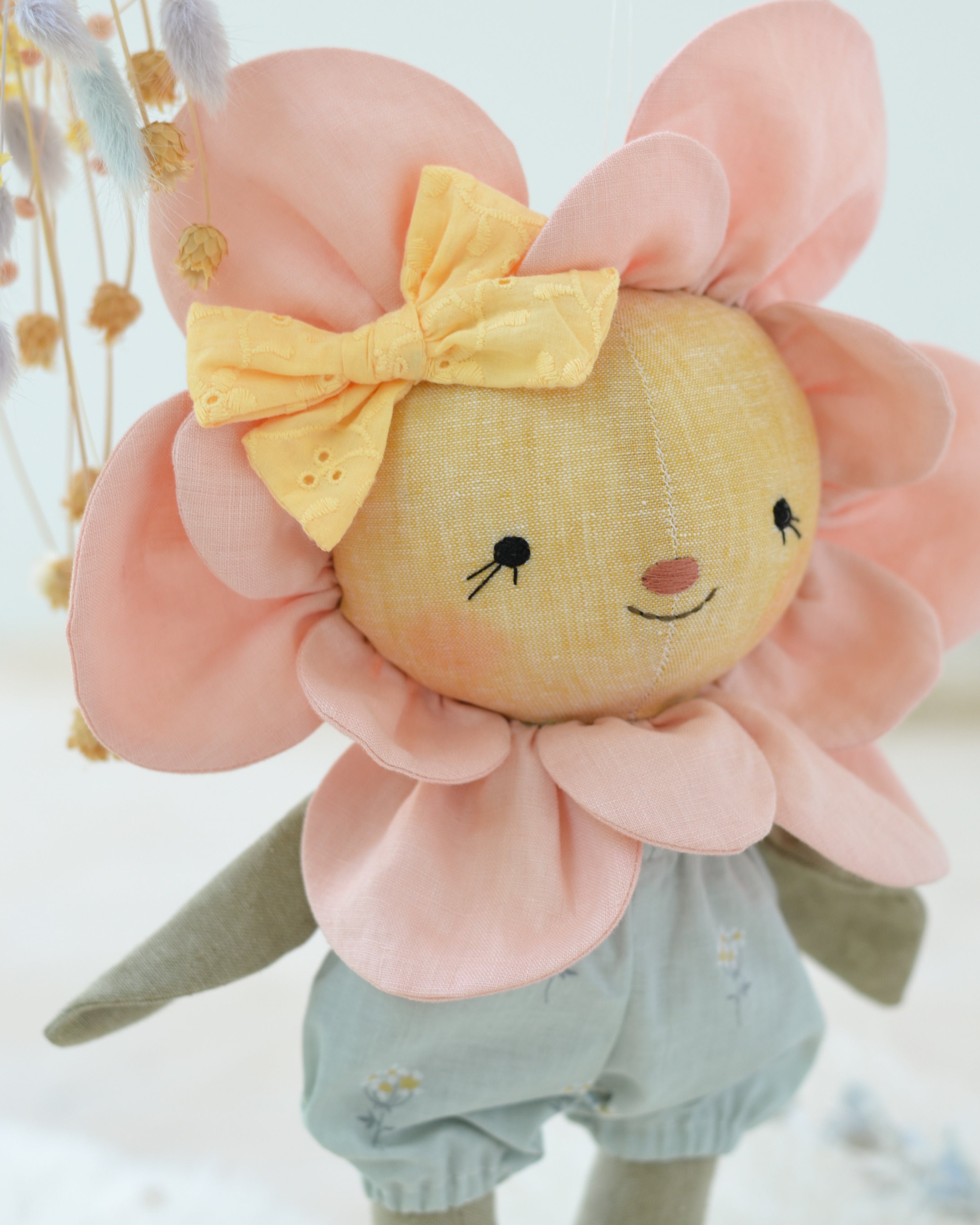 Pink Flower Soft Toy | Sage Flower Bloomer