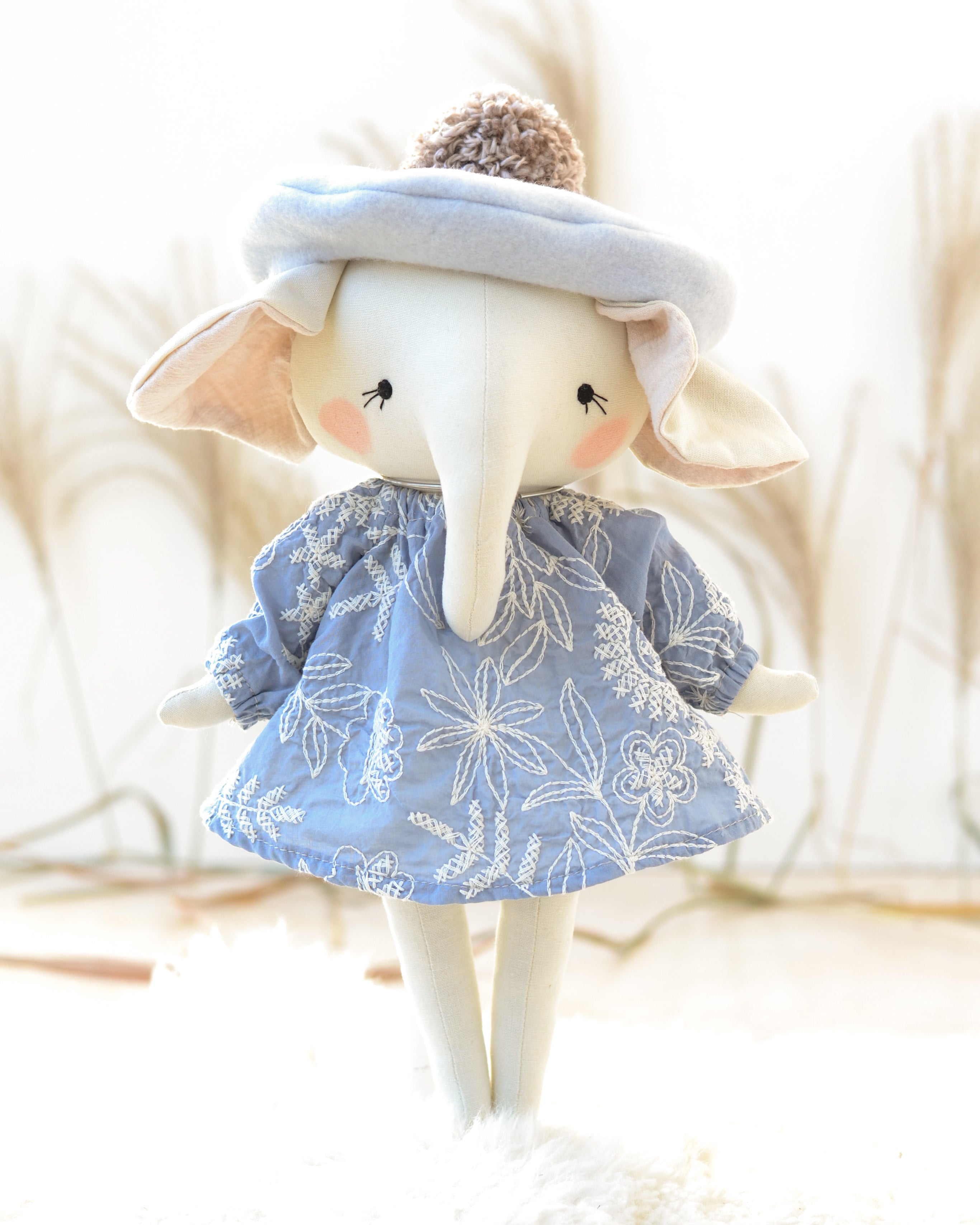 Soft Toy Elephant Stella French Beret