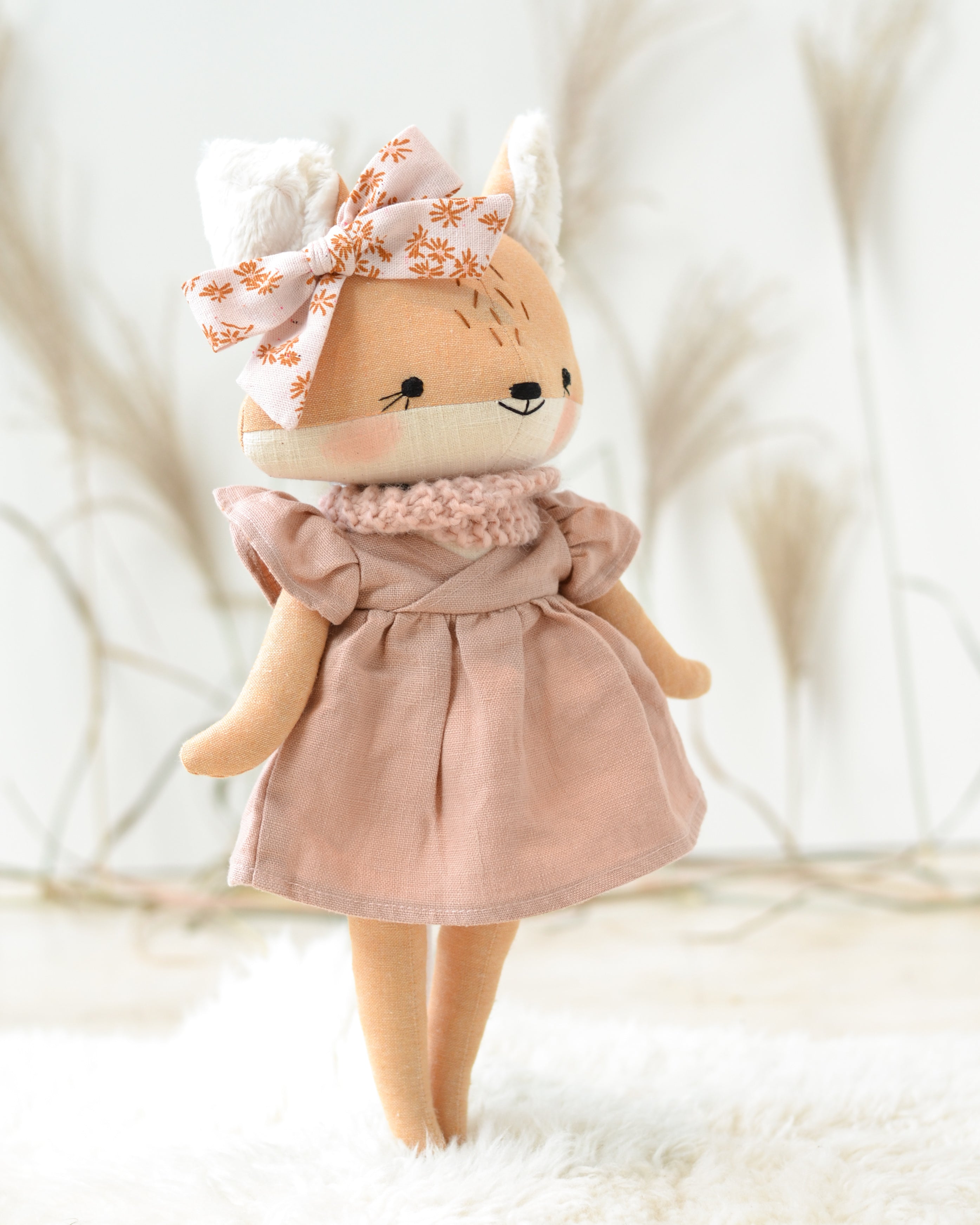 Fox Doll Pink Linen Dress