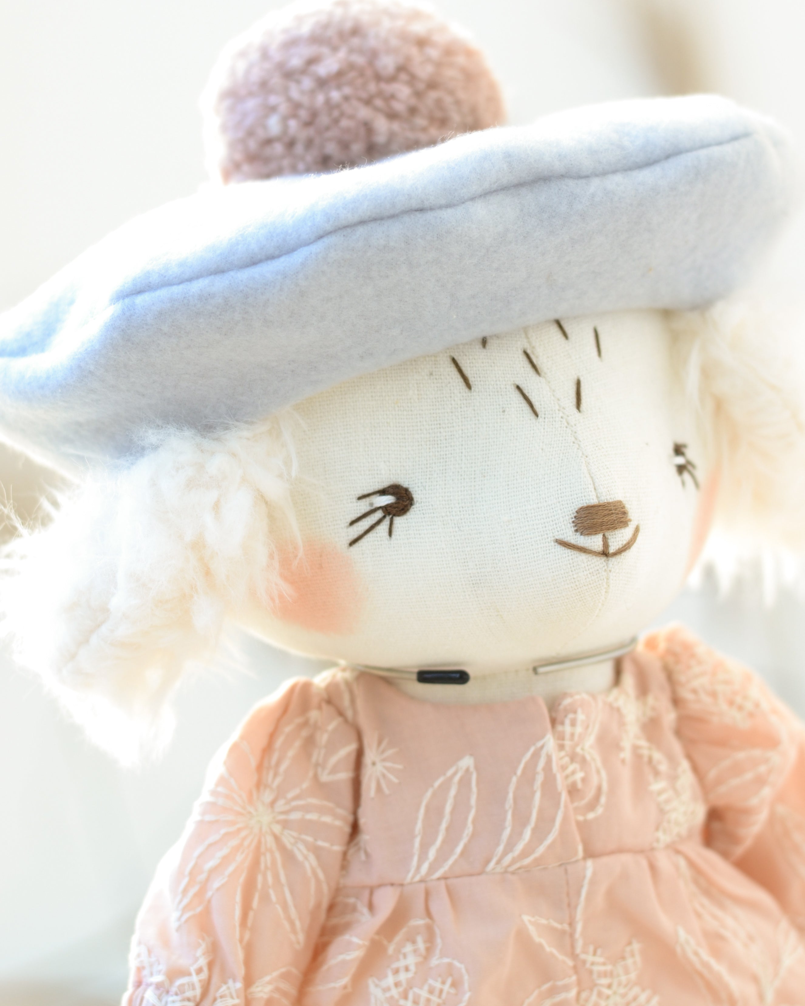 Dog Doll Alphonsine pink jumpsuit and beret