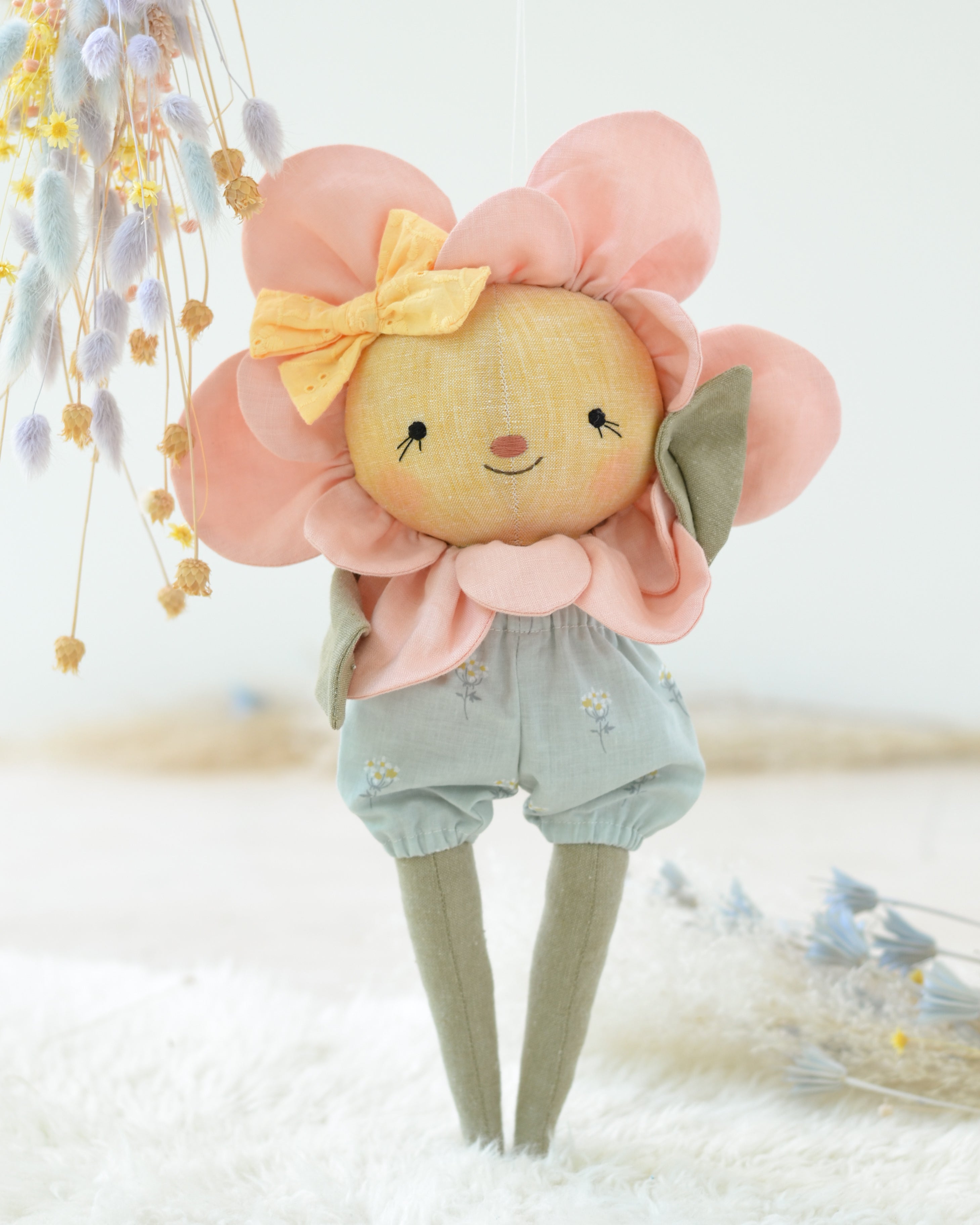 Pink Flower Soft Toy | Sage Flower Bloomer