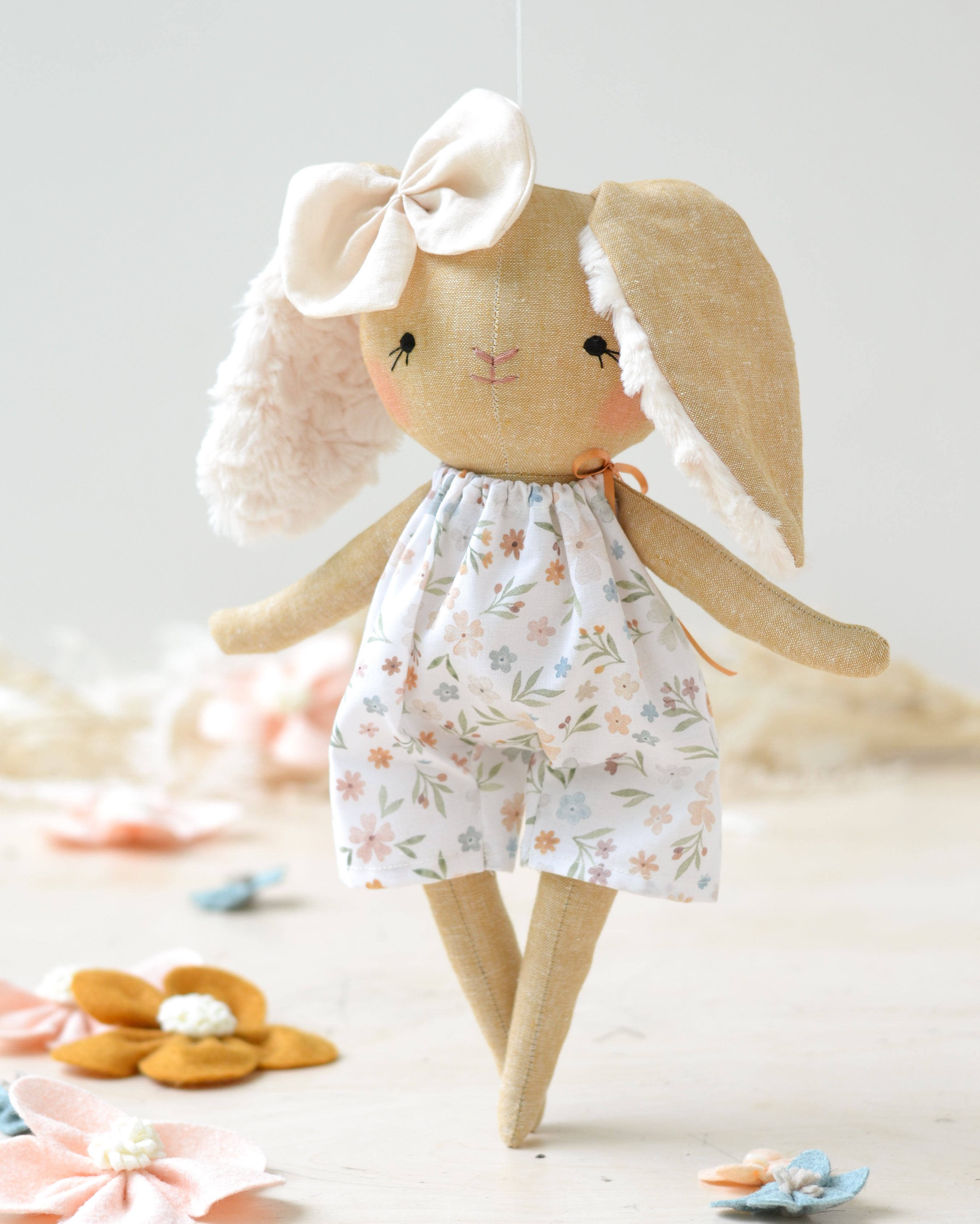 Bunny Soft Toy Jeanne Floral Jumpsuit