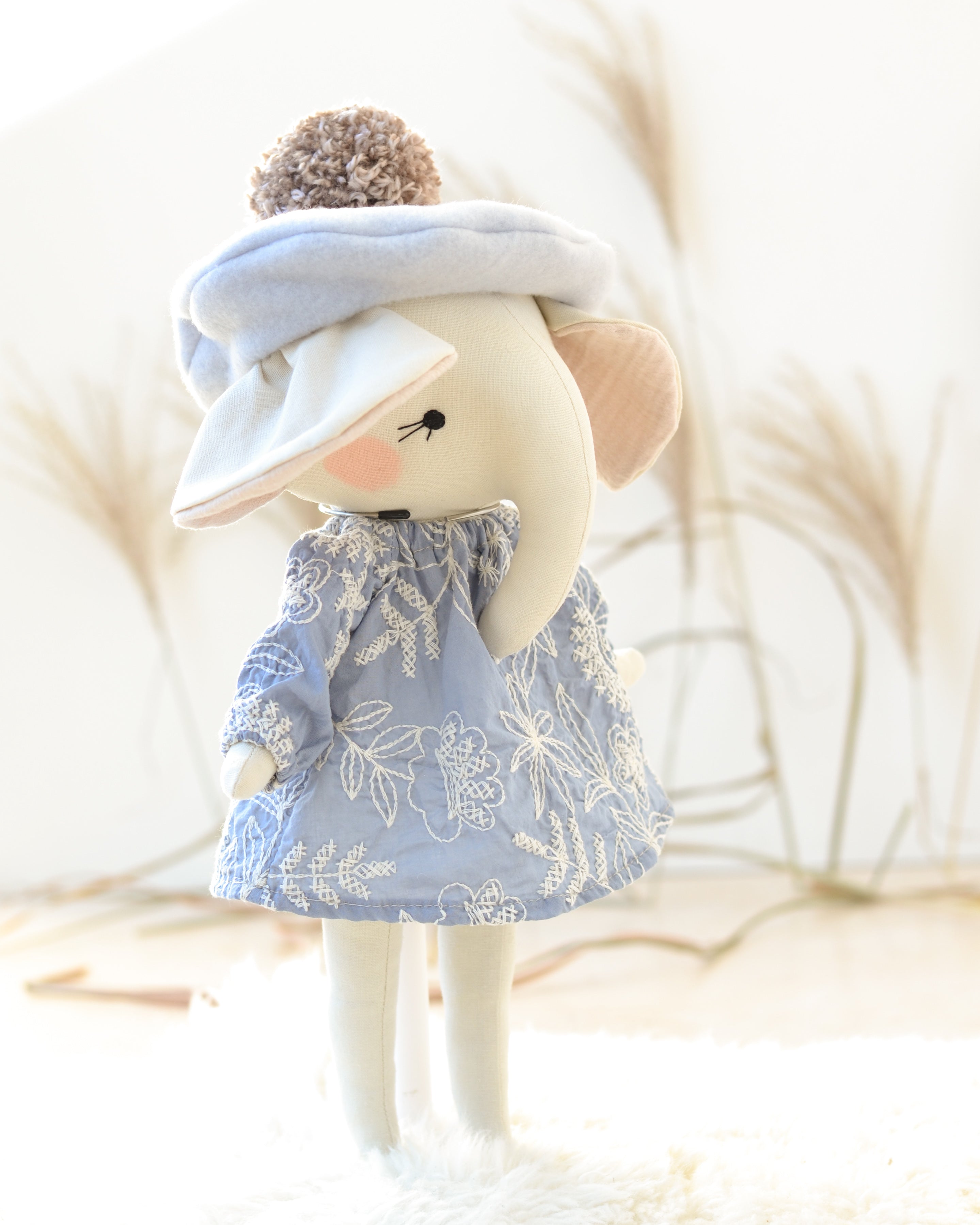 Soft Toy Elephant Stella French Beret