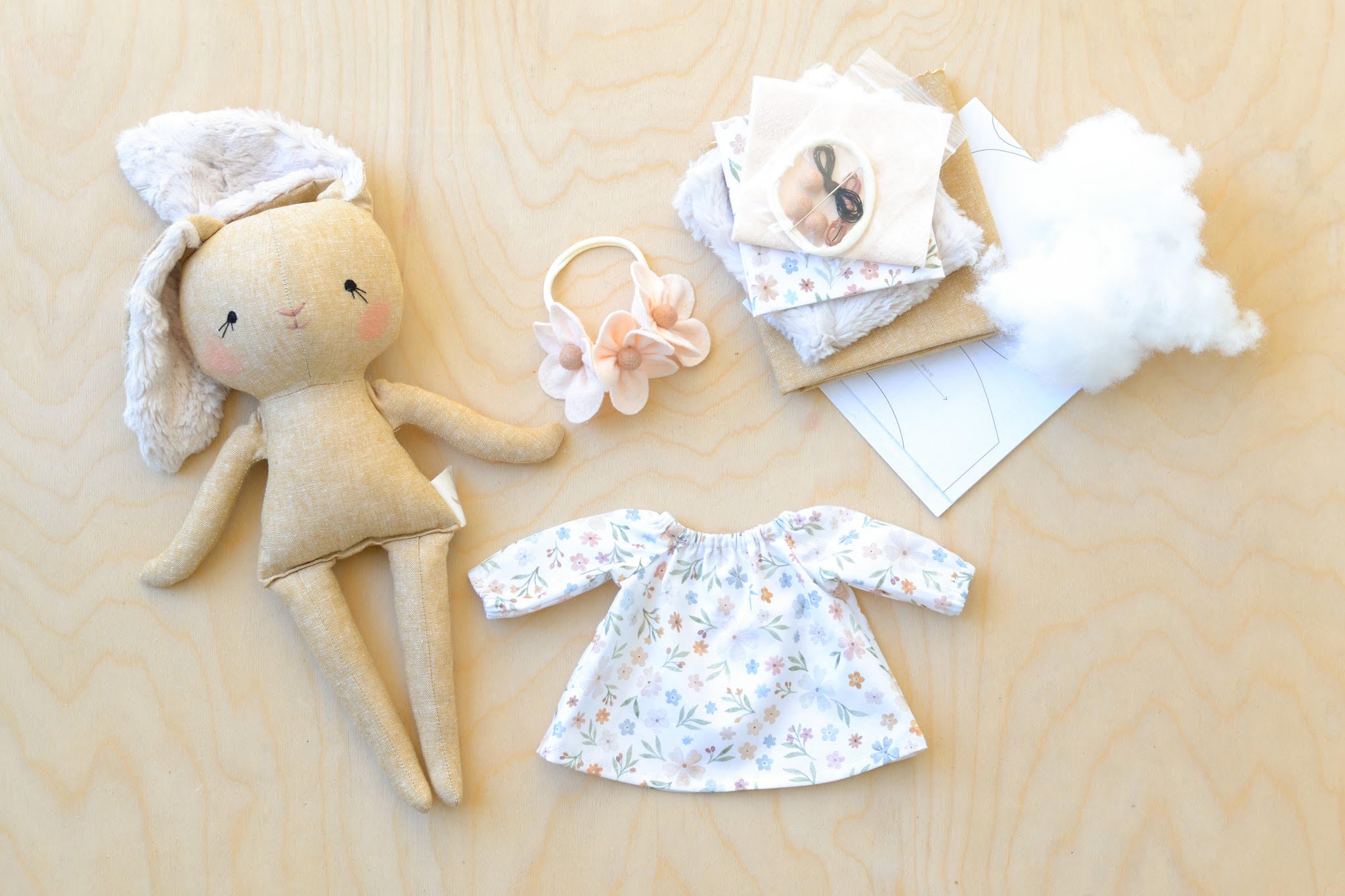 Sewing Kit  - Jeanne Bunny Doll