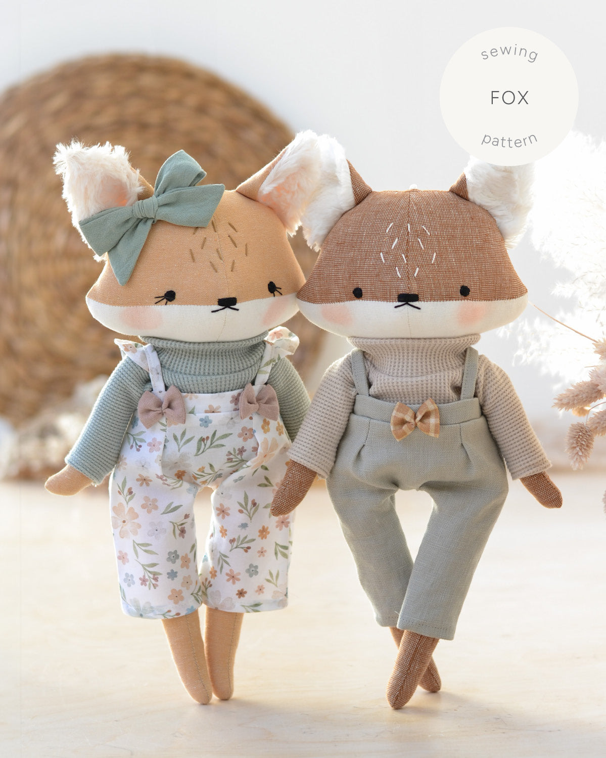 Cute Fox Plush Animal Toy Canada USA Mes Petites Lunes